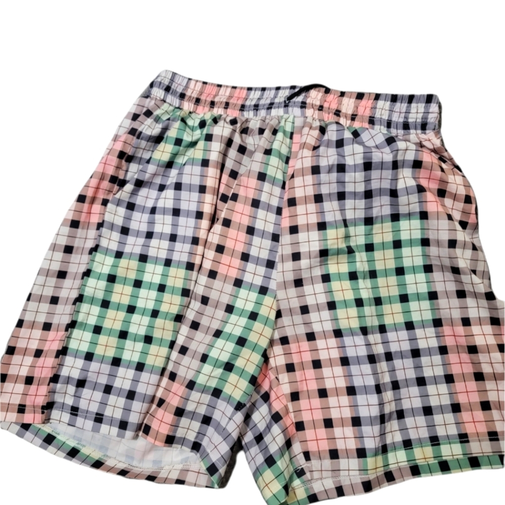 Romwe rainbow drawstring shorts XL